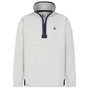 Lazy Jacks Mens Quarter Zip Sweatshirt / Grey Marl